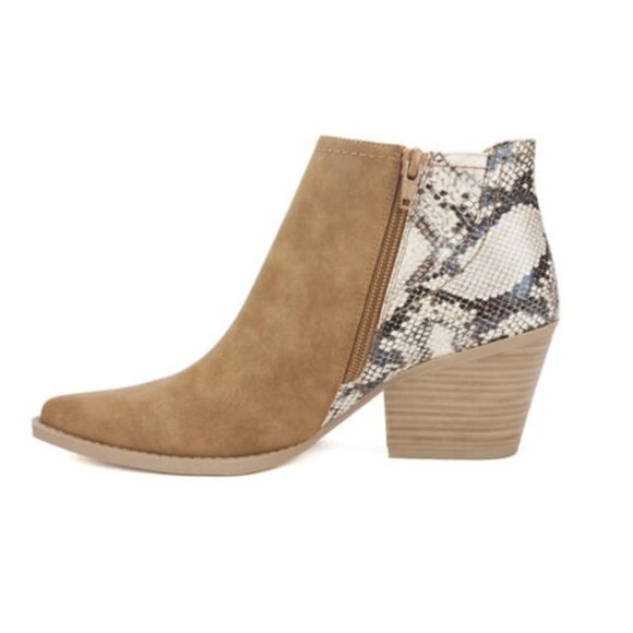 Women's Queensbury Booties, Lt Brown, New In Box - Picture 2 of 5